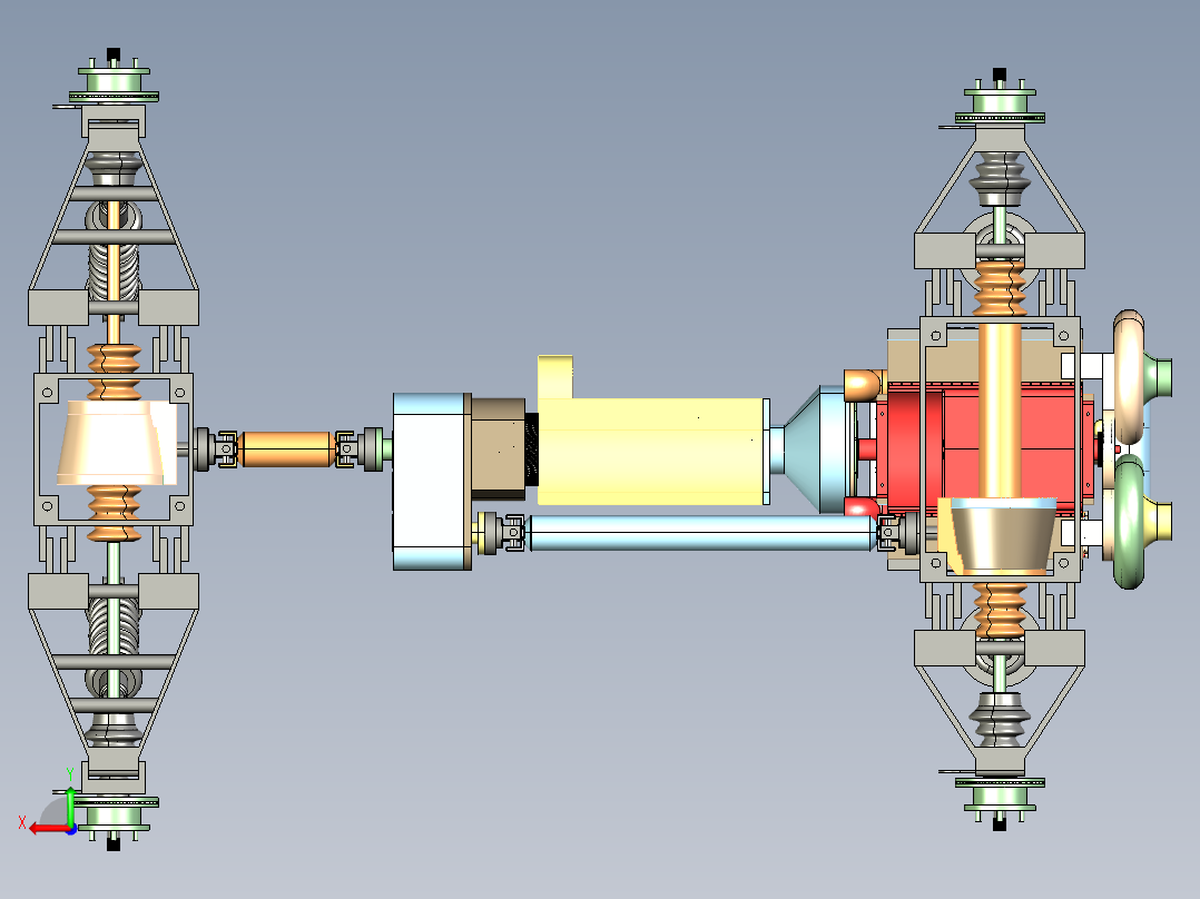 汽车底盘 机械设计参考资料3D模型设计素材后视图