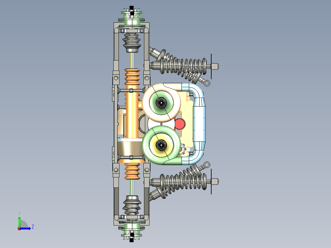 汽车底盘 机械设计参考资料3D模型设计素材左视图