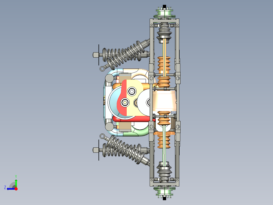 汽车底盘 机械设计参考资料3D模型设计素材右视图