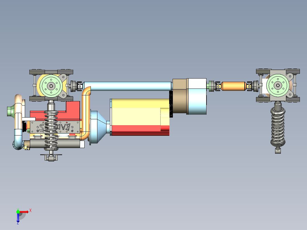 汽车底盘 机械设计参考资料3D模型设计素材俯视图