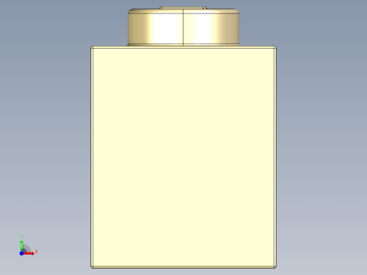 乐高套装 4421基本积木-4113915 - 3005 Brick Yellow -Tan Brick 1 x 1.STEP前视缩略图