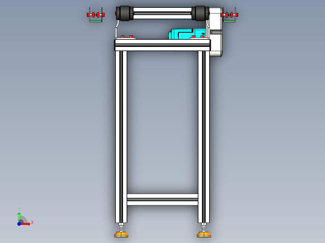 LE-XC4040-齿形同步线右边驱动前视图