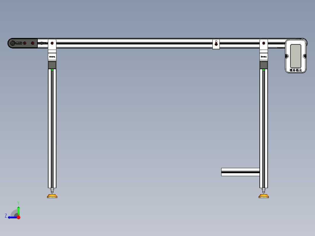 LE-XC4040-齿形同步线右边驱动右视图