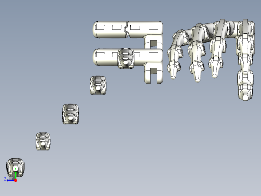 简易手掌骨骼右视缩略图