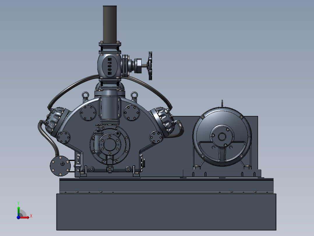 往复式压缩机前视图