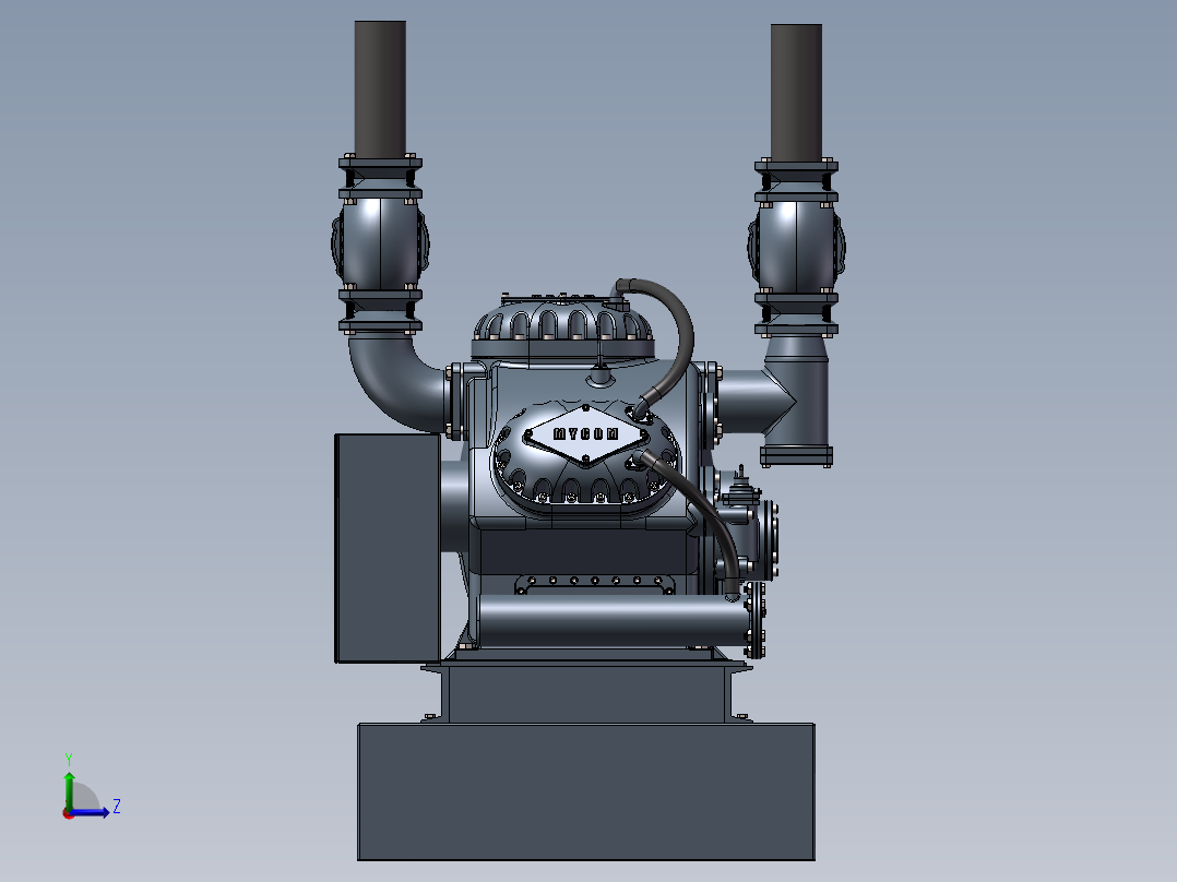 往复式压缩机左视图