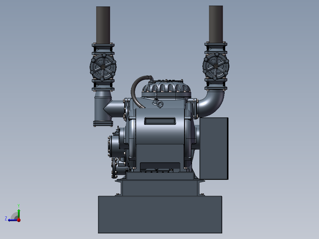 往复式压缩机右视图