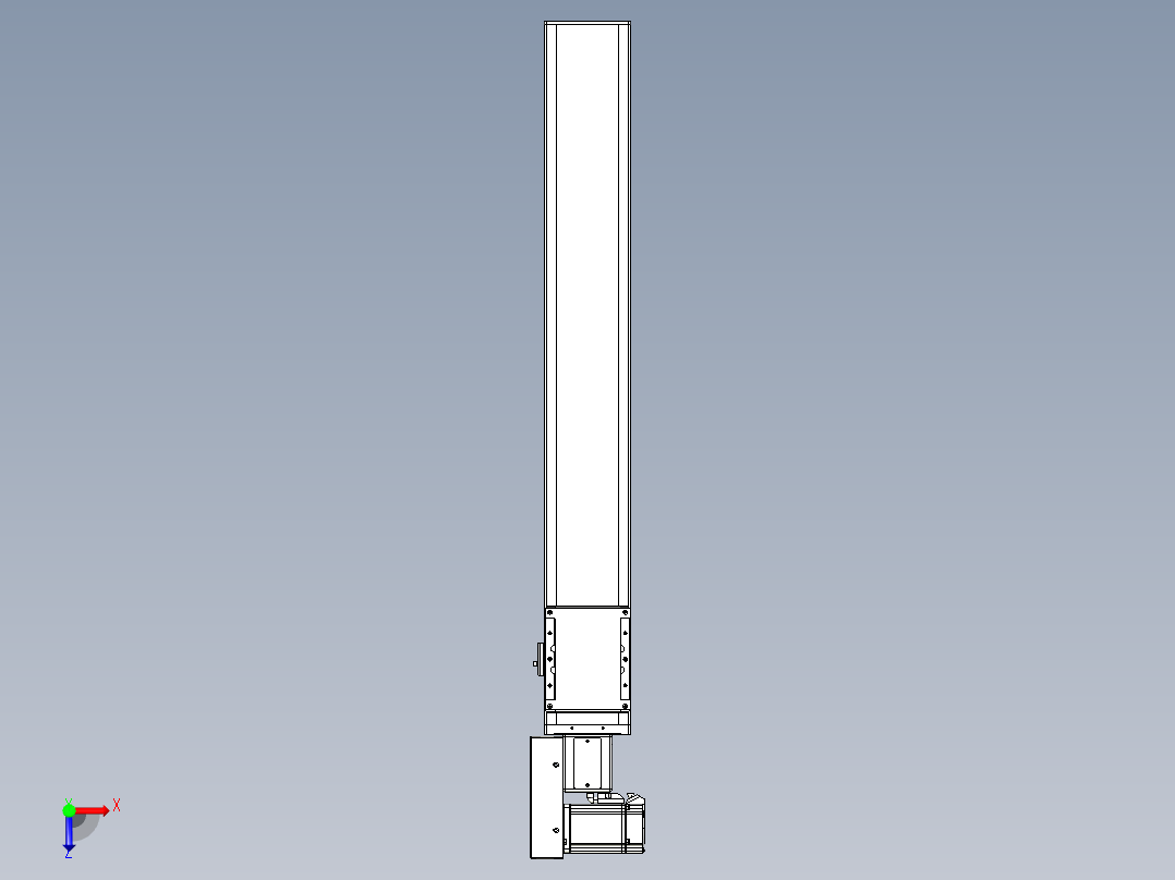 同步带全封闭直线模组TPA-HCB-105D-90-L650-ML-C-P20-N3俯视图