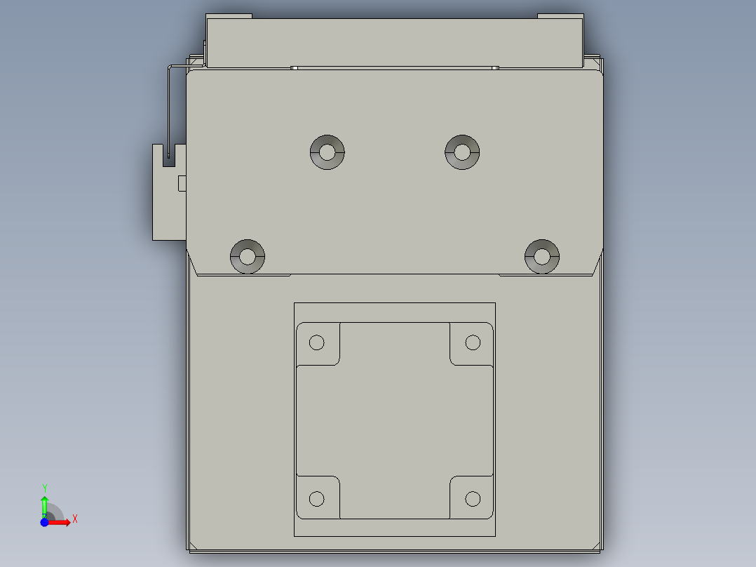 直线模组LHC17-S450-D设计图纸前视图