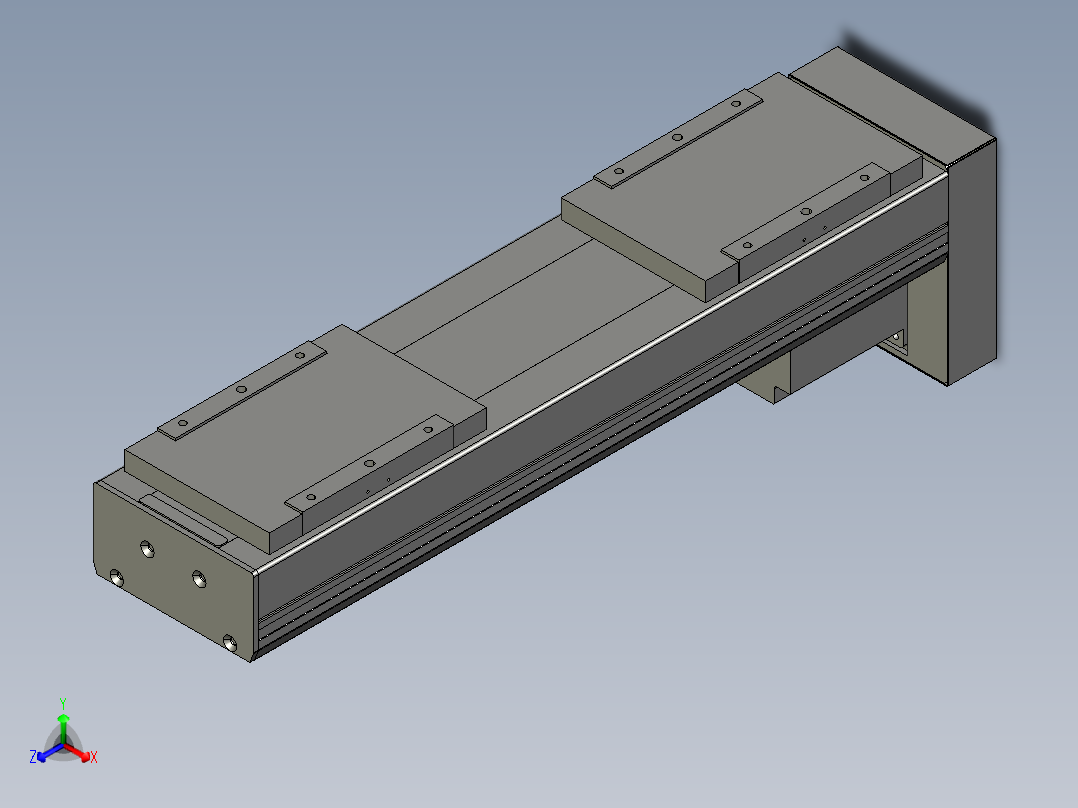 直线模组LHC17-S450-D设计图纸正等轴测图