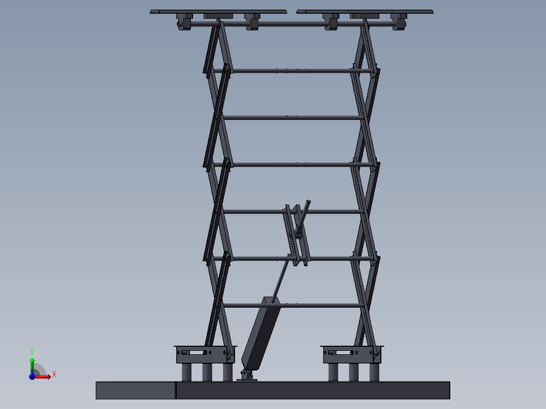公交车顶集电弓前视图