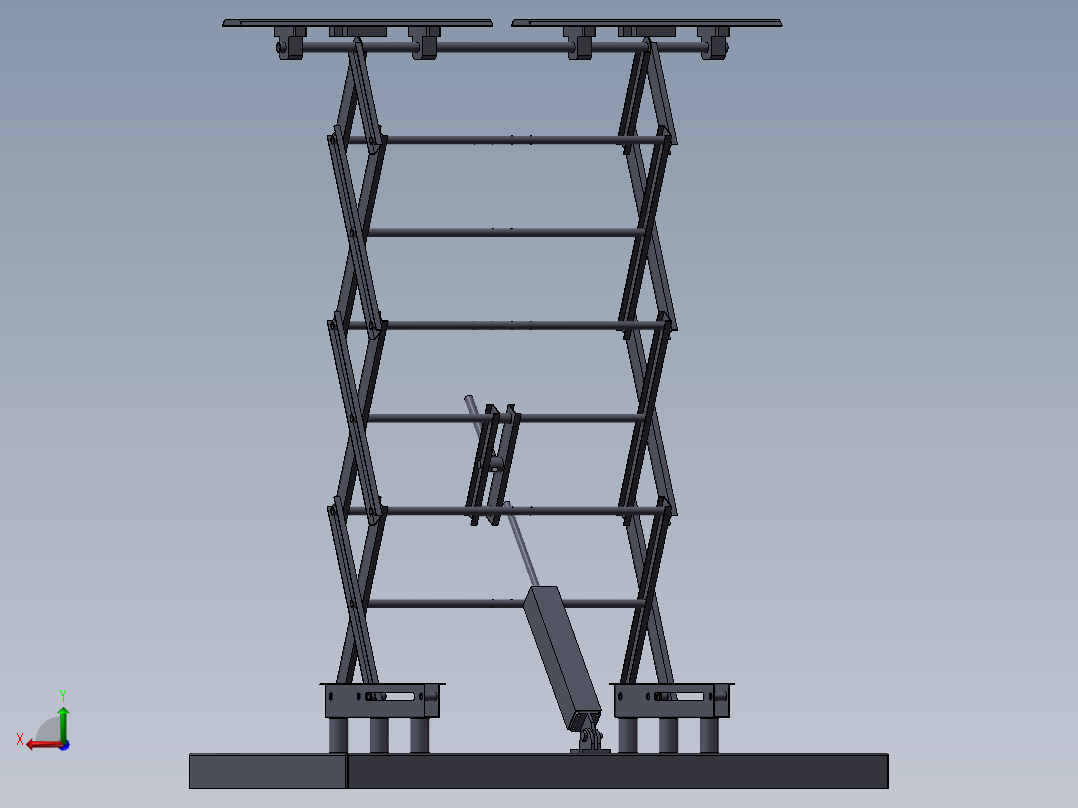 公交车顶集电弓后视图