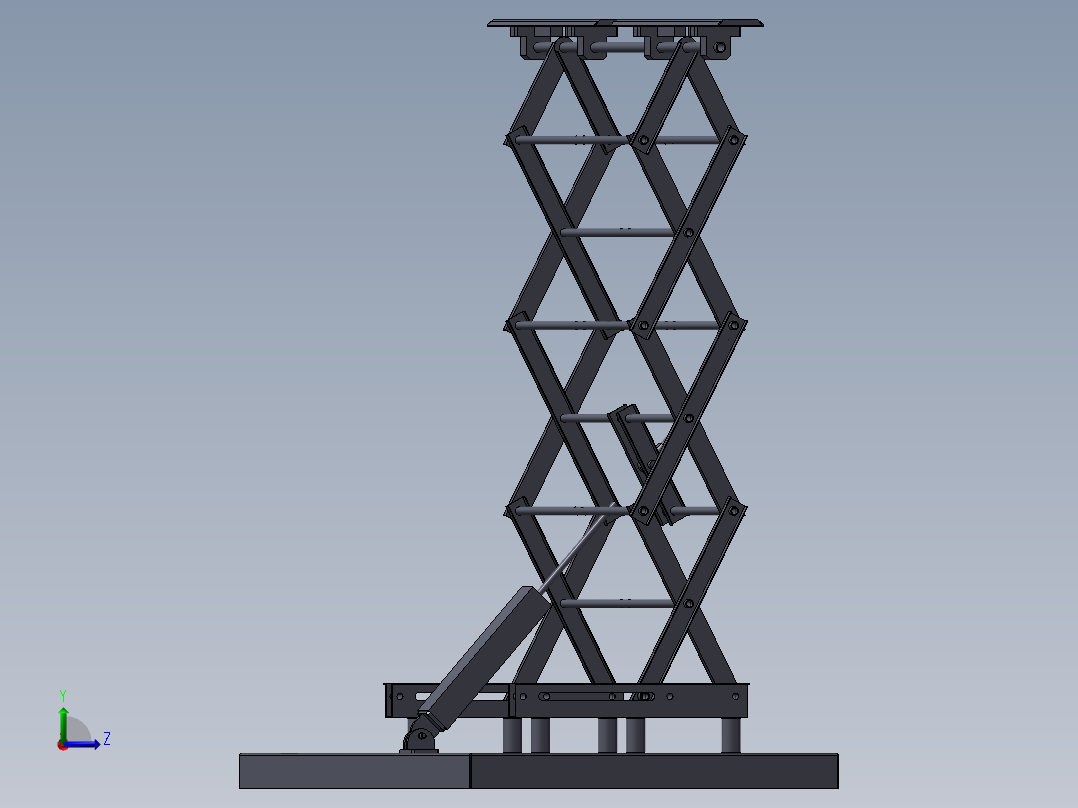 公交车顶集电弓左视图