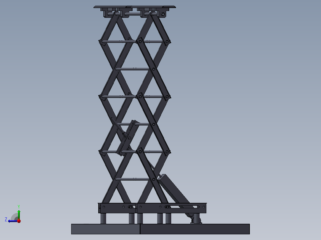 公交车顶集电弓右视图