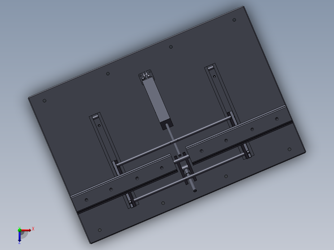 公交车顶集电弓俯视图