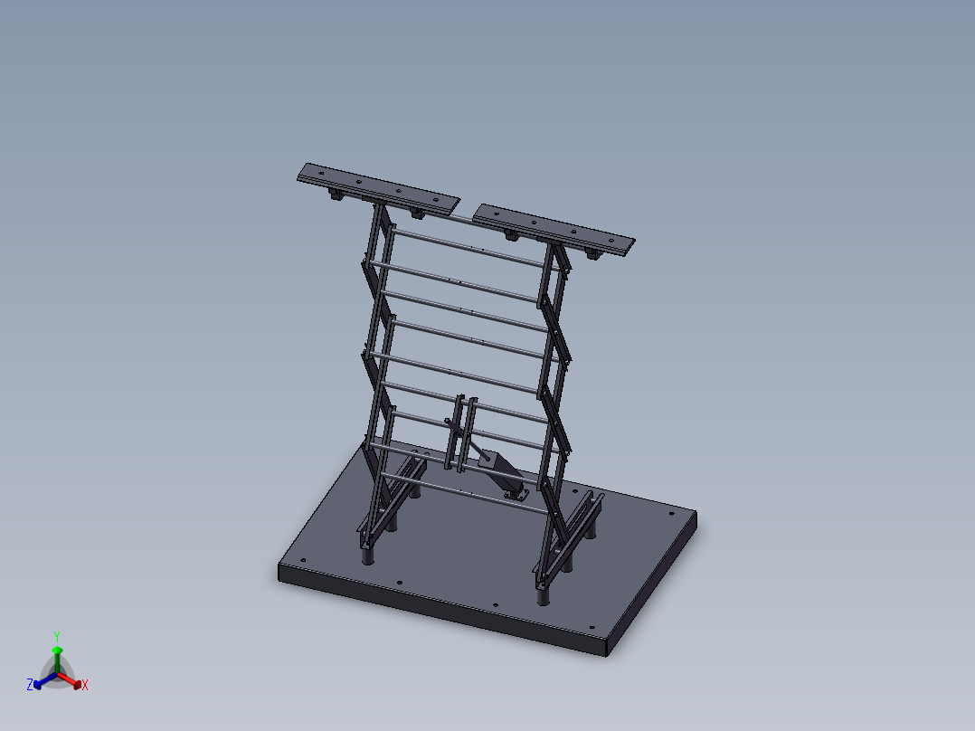 公交车顶集电弓正等轴测图