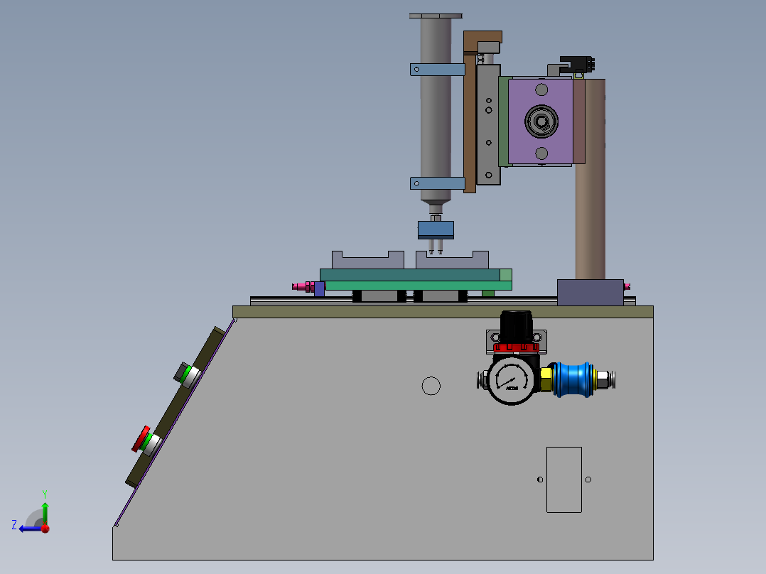 拉锡膏机台sw17可编辑右视图