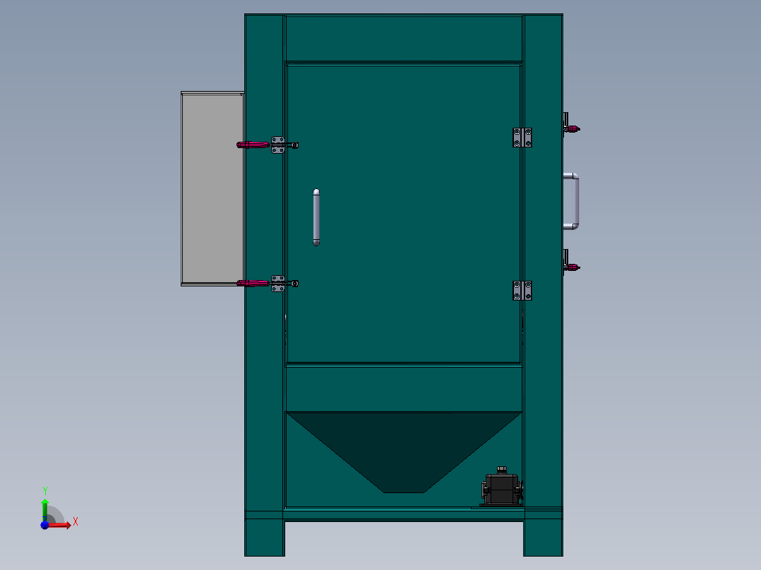 1012自动式液体喷砂机sw14可编辑前视图