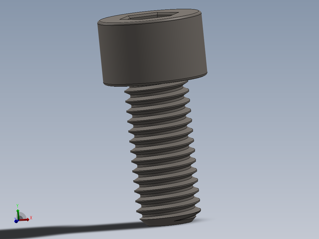 Screw_DIN_912_M8x18F_A2.SLDPRT公制内六角螺钉主视图