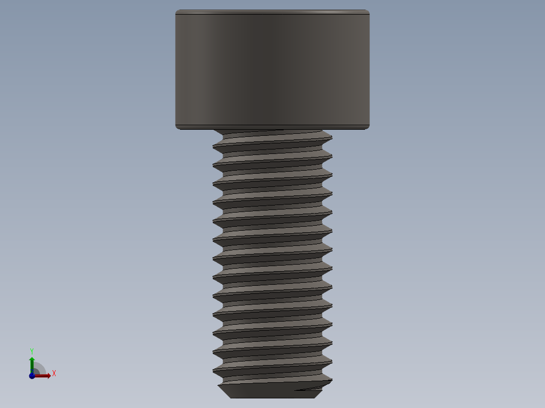 Screw_DIN_912_M8x18F_A2.SLDPRT公制内六角螺钉前视图