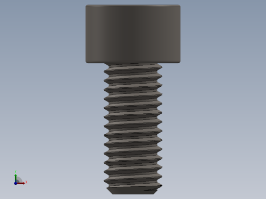 Screw_DIN_912_M8x18F_A2.SLDPRT公制内六角螺钉前视缩略图