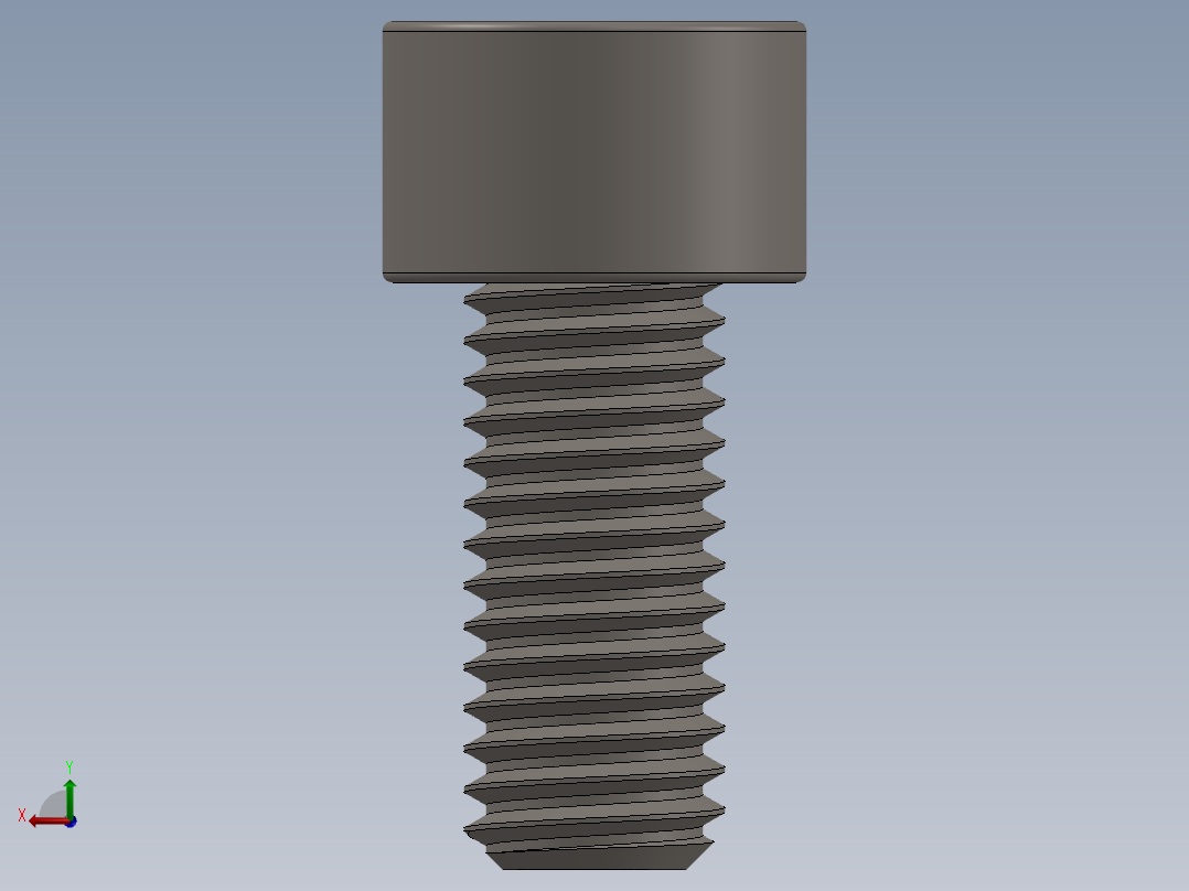 Screw_DIN_912_M8x18F_A2.SLDPRT公制内六角螺钉后视图