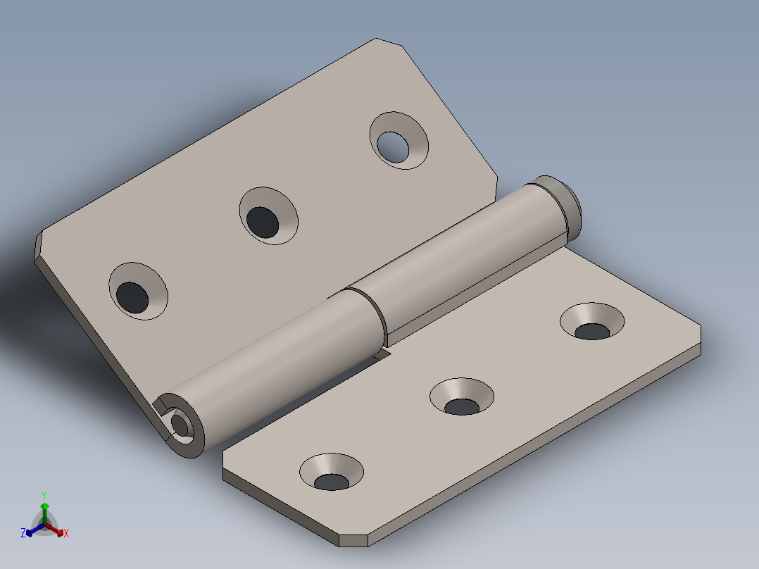 铰链、(9)正等轴测图