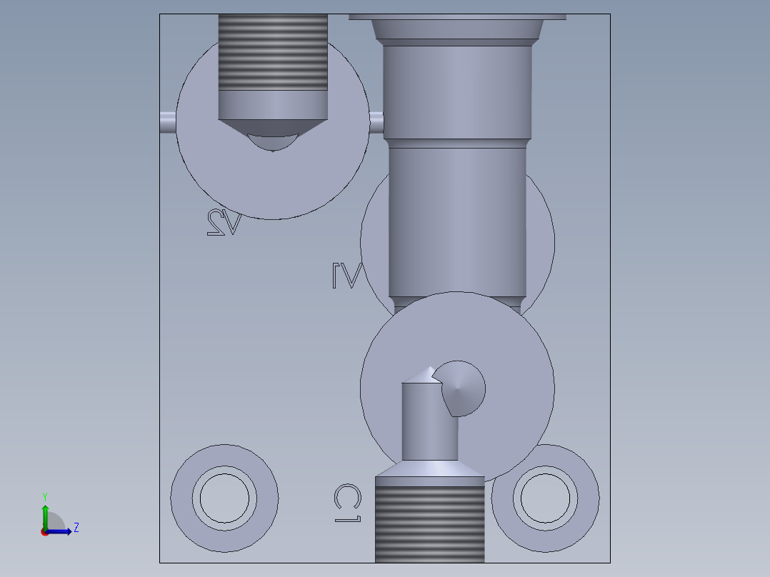 液压块 (2)左视图