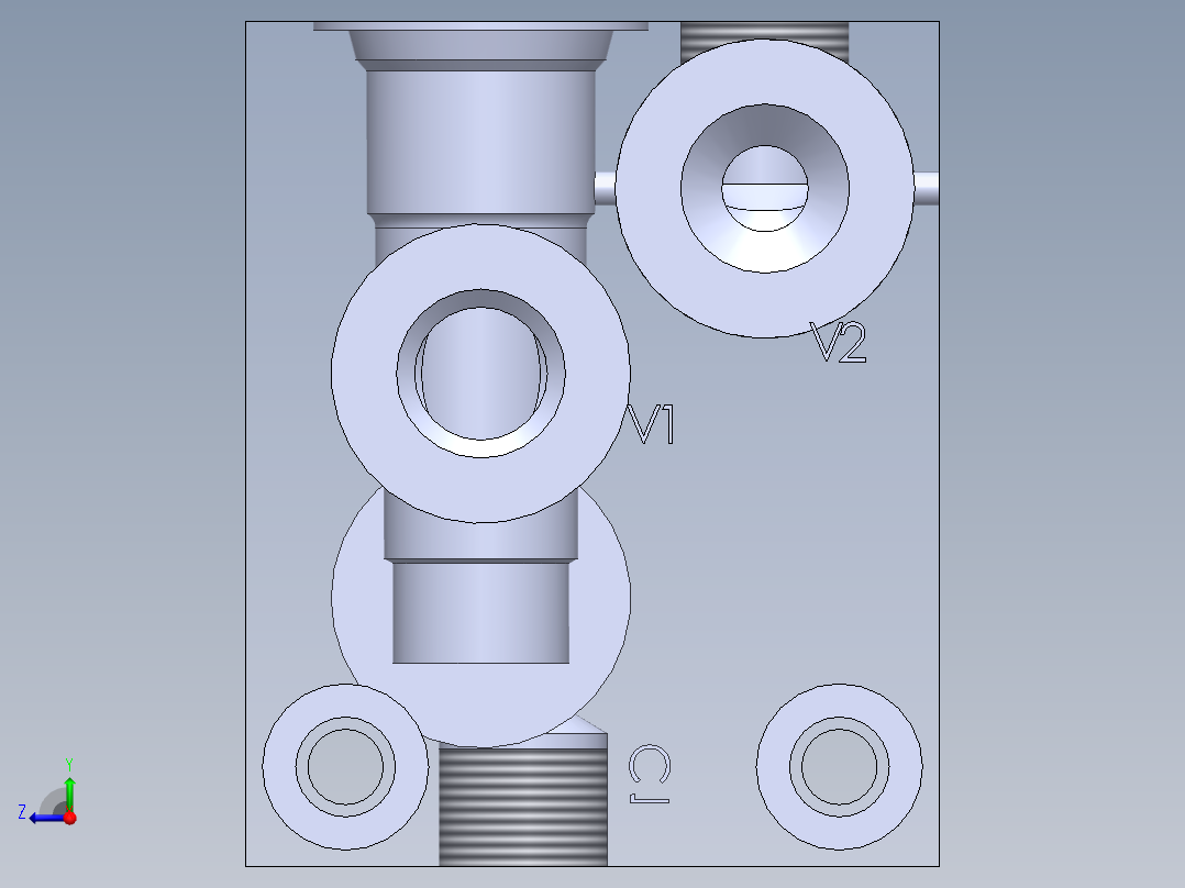 液压块 (2)右视图