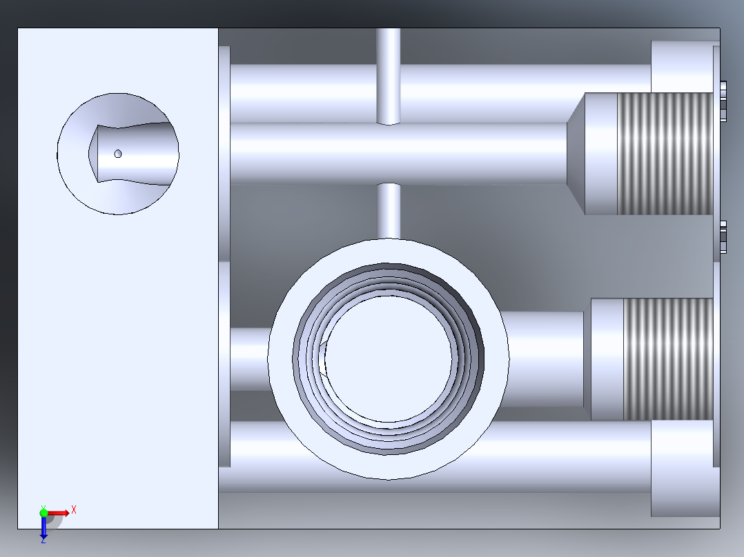 液压块 (2)俯视图