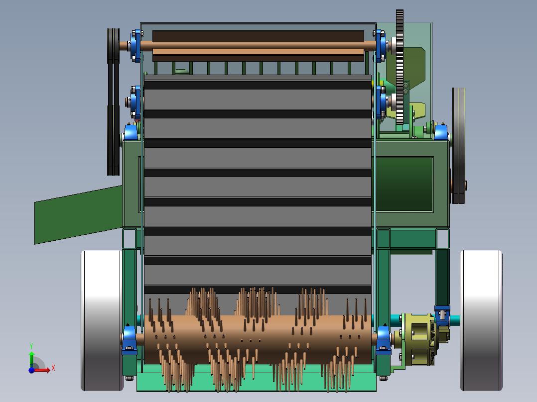 树枝粉碎机前视图