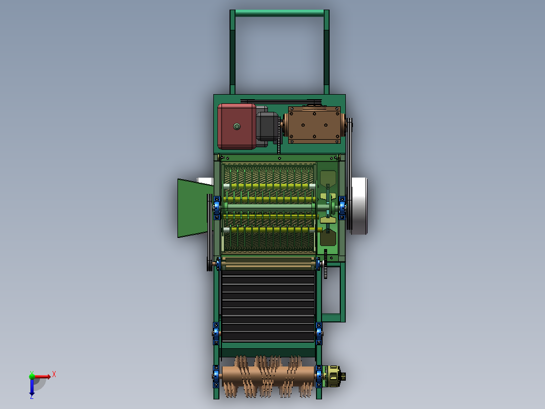 树枝粉碎机俯视图
