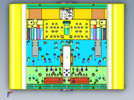 新能源汽车机舱覆盖板塑胶模具俯视缩略图
