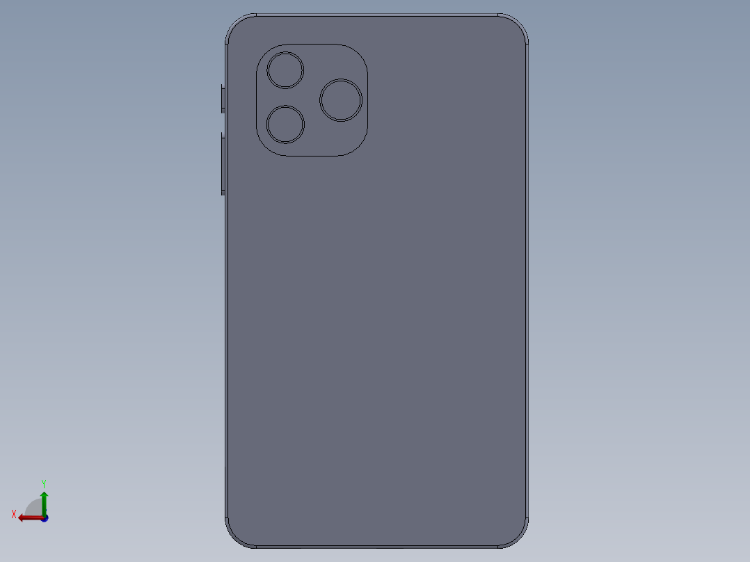 IPHONE 14 Pro 3D设计后视图