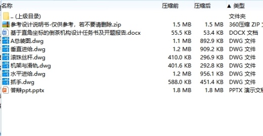 基于直角坐标的倒茶机构设计6张CAD图缩略图