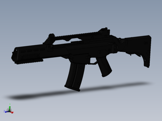 手枪左轮冲锋枪老式狙击步枪设计3D图纸g36-parts-airsoft SW STP