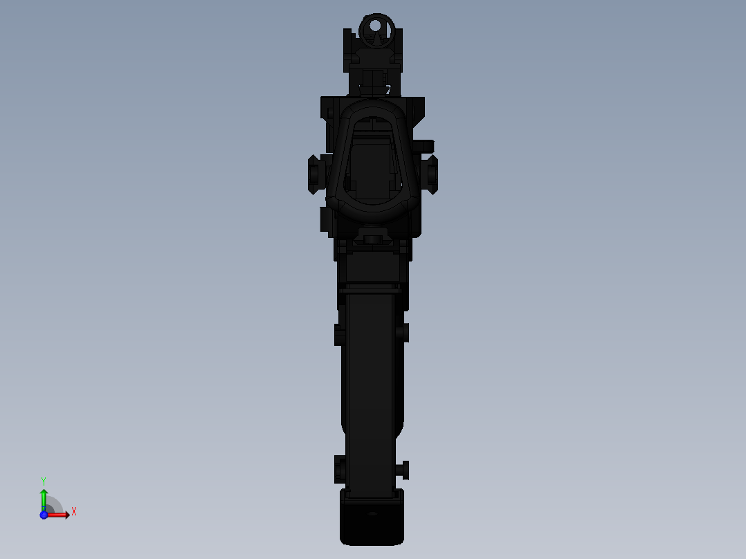 手枪左轮冲锋枪老式狙击步枪设计3D图纸g36-parts-airsoft SW STP前视图