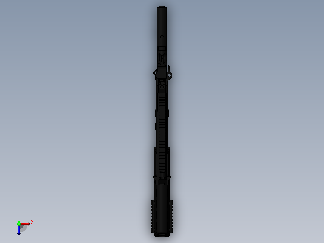 手枪左轮冲锋枪老式狙击步枪设计3D图纸g36-parts-airsoft SW STP俯视图