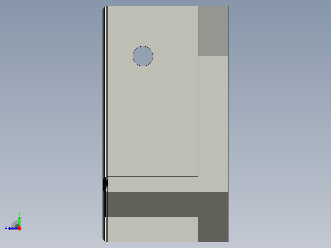 午休折叠床连接件右视图