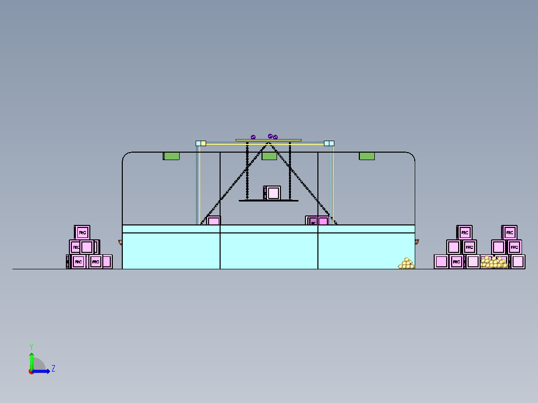 移动智能机器人的比赛场地左视图