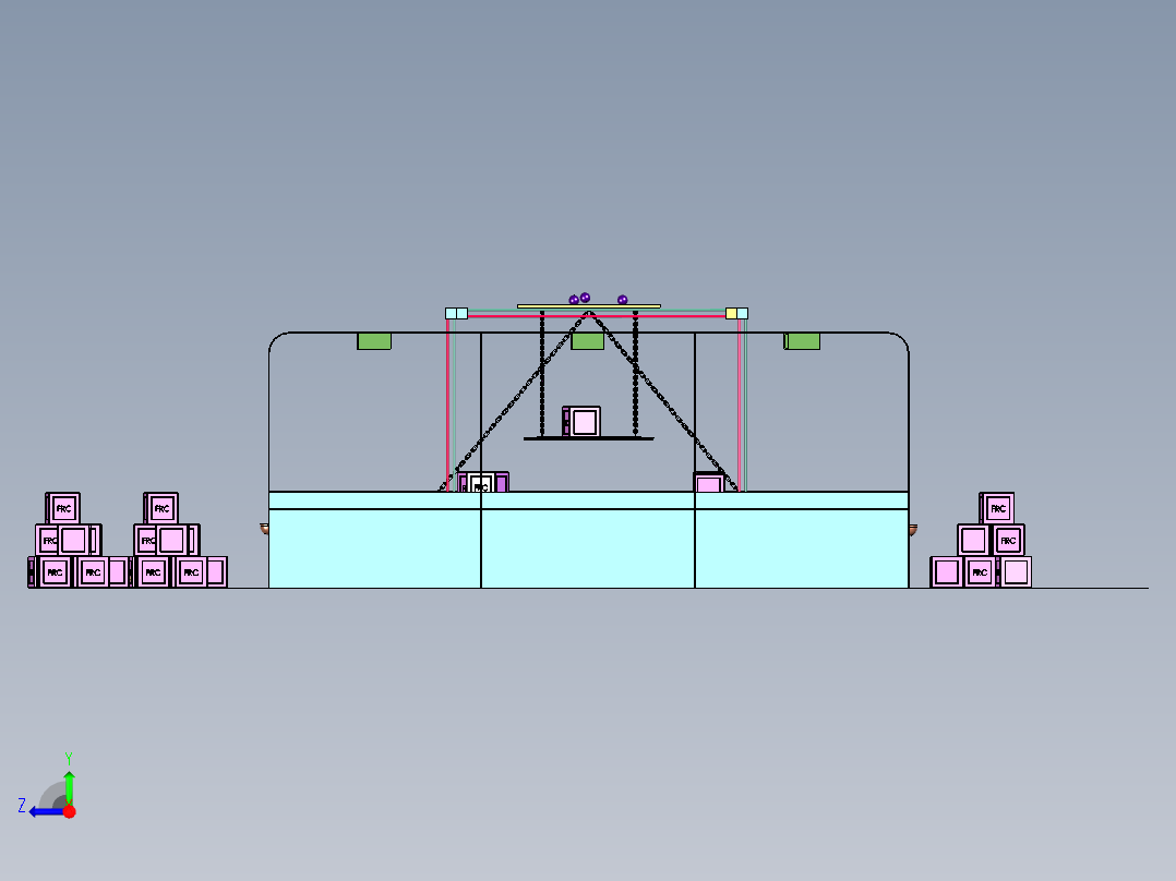 移动智能机器人的比赛场地右视图