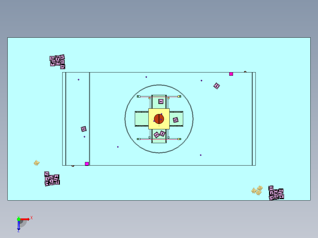 移动智能机器人的比赛场地俯视图