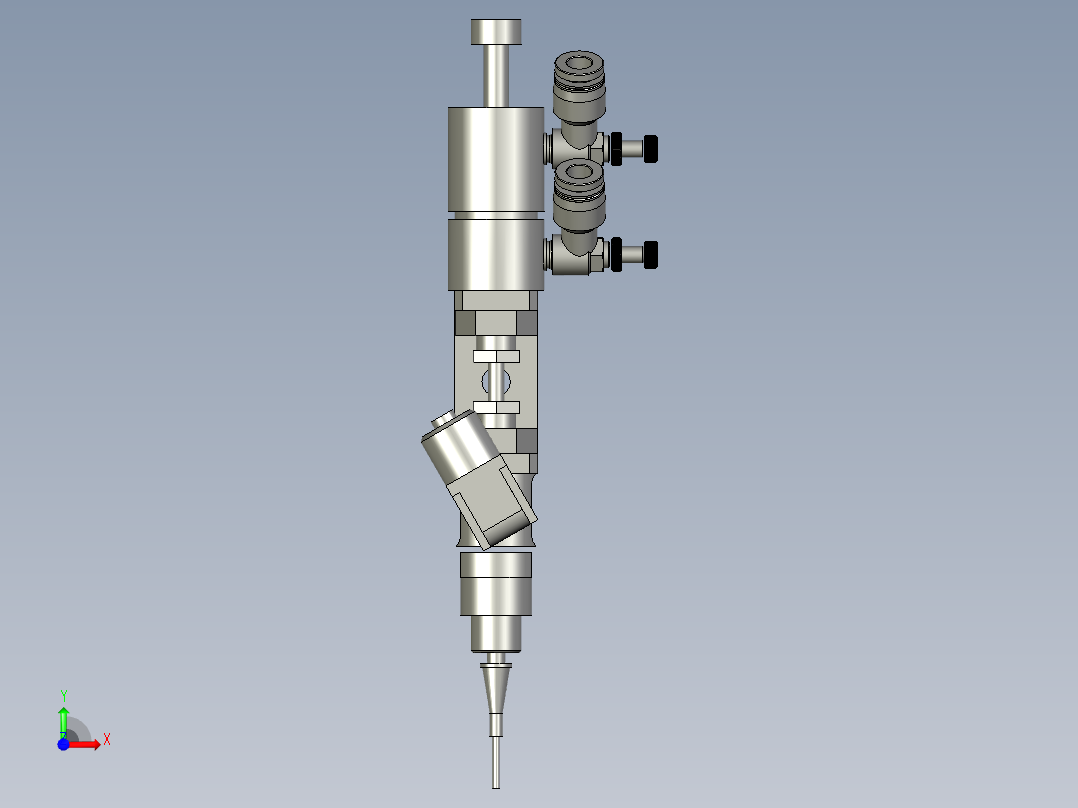 顶针式胶枪前视图