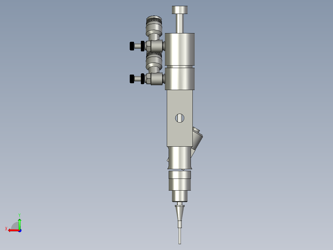 顶针式胶枪后视图