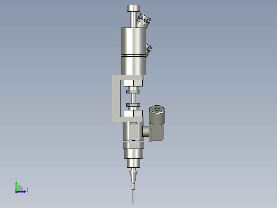 顶针式胶枪左视图