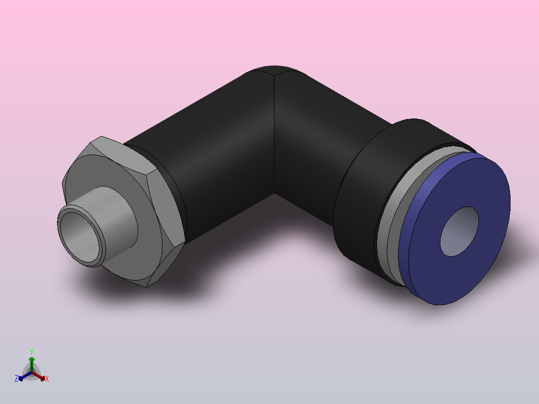 PLN新螺纹弯头[PLN04-M5]主视图