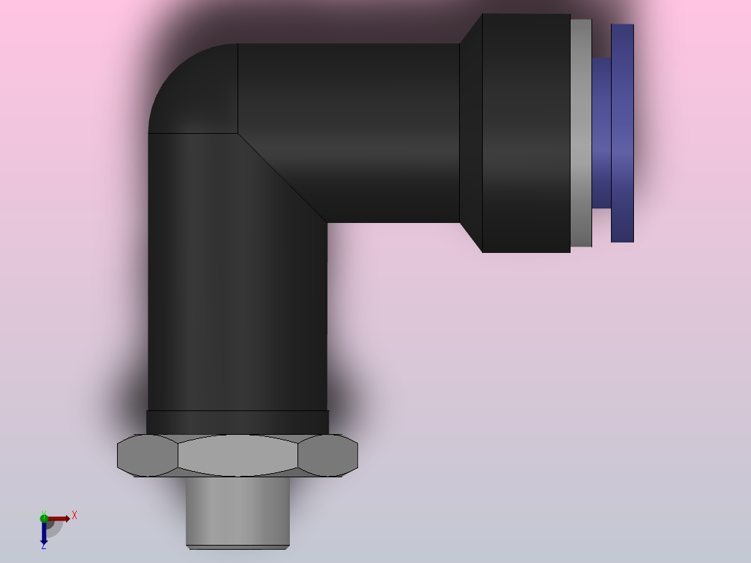 PLN新螺纹弯头[PLN04-M5]俯视图