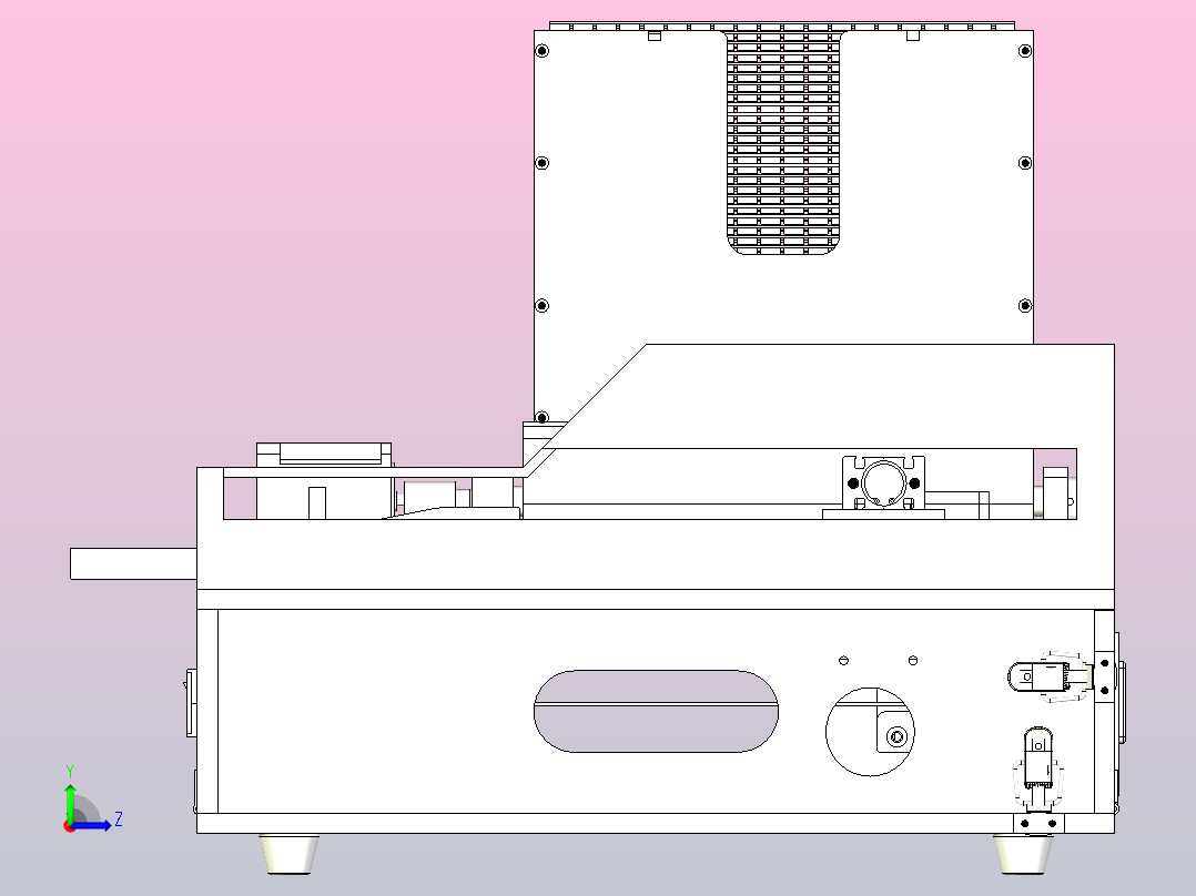 电子元件自动上料机3D图纸左视图