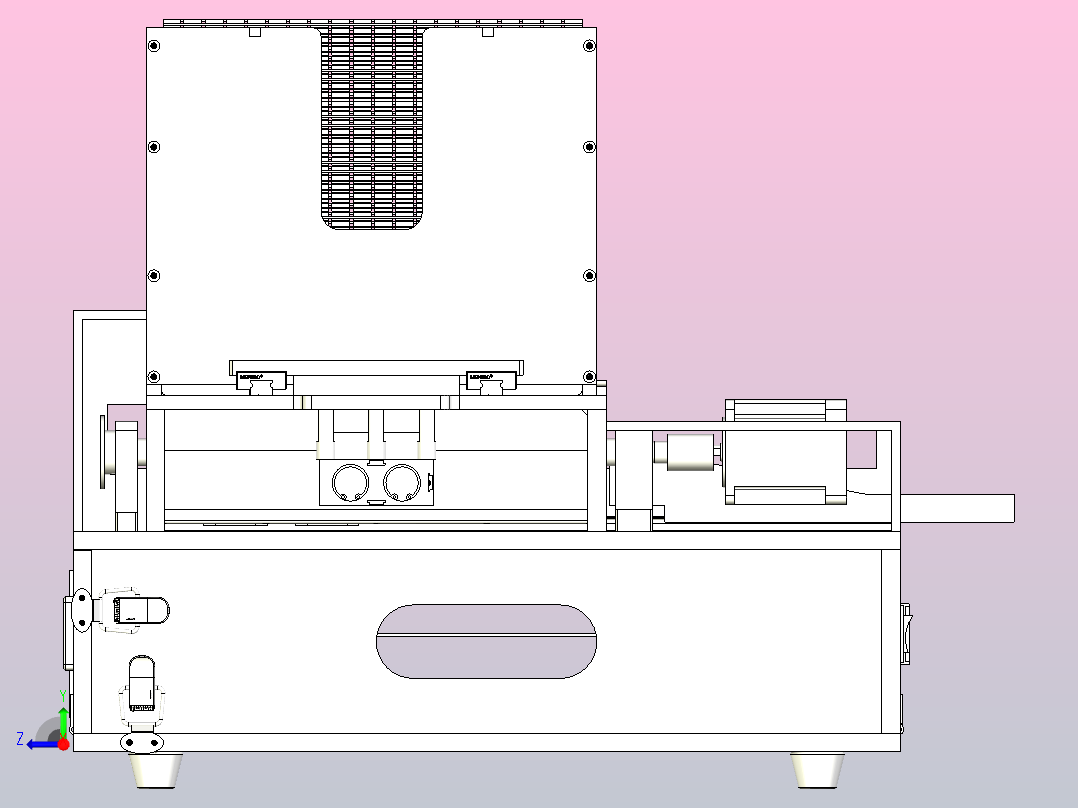 电子元件自动上料机3D图纸右视图