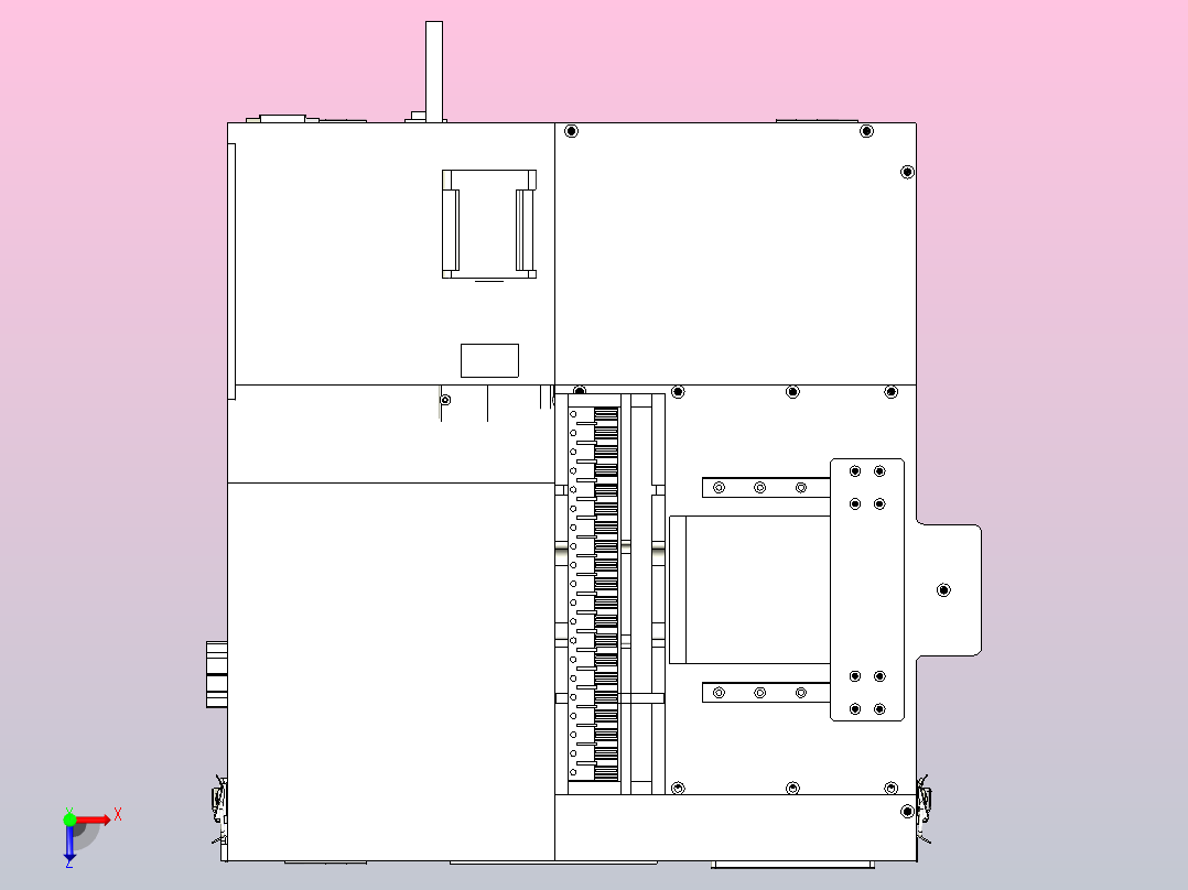 电子元件自动上料机3D图纸俯视图